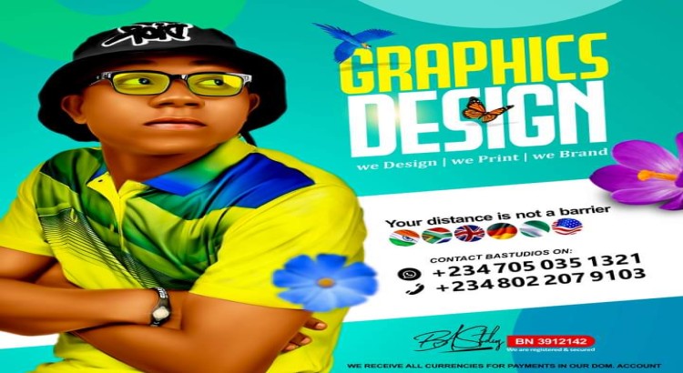 A creative design ranging from logo, flyers, magazines brand designs and more