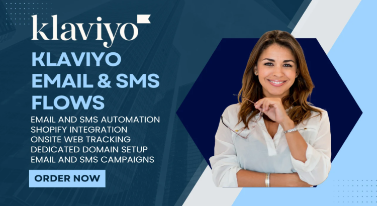 I will setup klaviyo email and sms marketing flows for ecommerce