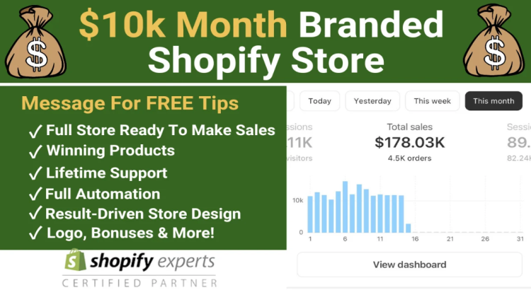 I will build a high converting dropshipping shopify store website